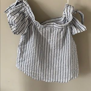 LOVERICHE off the shoulder crop top.